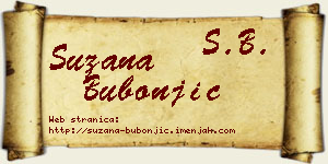 Suzana Bubonjić vizit kartica